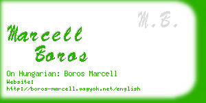 marcell boros business card